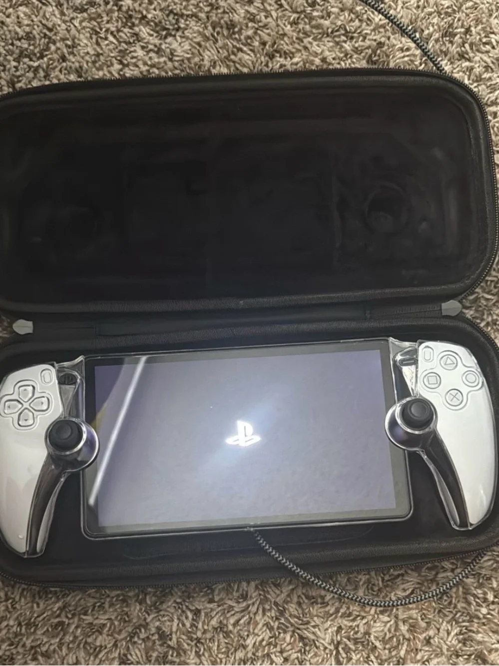 Sony PlayStation Portal Gaming Console with White Controller and Black Case